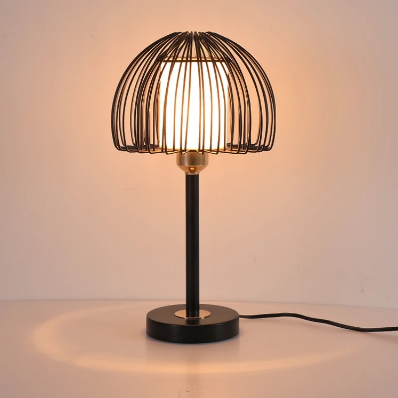 

Nordic Iron Decorative Desk Lamp Modern Creative Study Bedlight In Bedroom Light and Simple E27 Dimmable Table Lamps