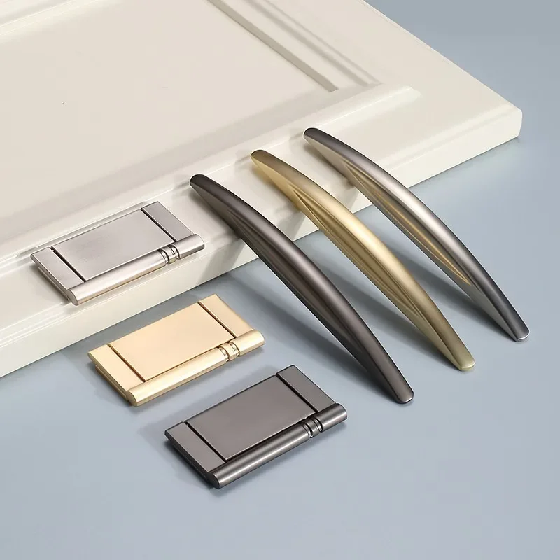 Простая дверная ручка для шкафа из цинкового сплава американская черная серая