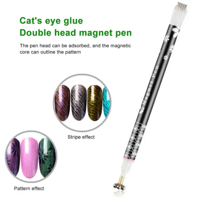 

Double Head Nail Cat Eye Magnetic Rod Stick Powerful Plum Blossom Magnet Suitable For Cat Eye Gel Polish Nail Art Decoration