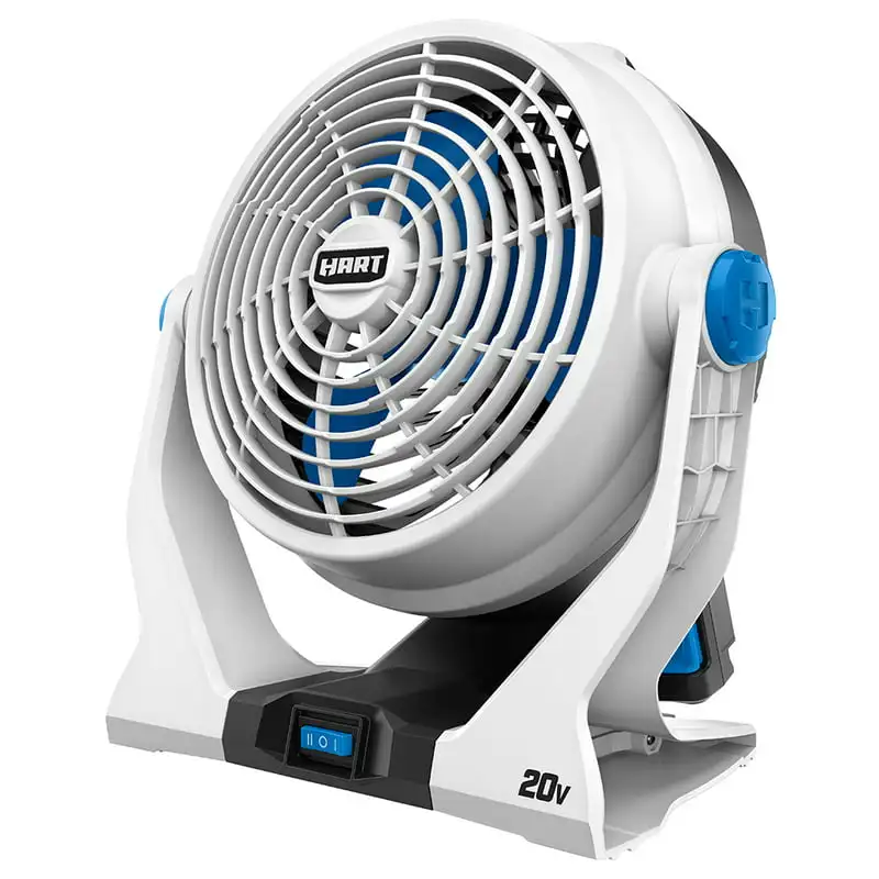 

NEW 7.5" 2 speed Table Fan with Cordless Lithium Ion Battery, HPCF01B, White