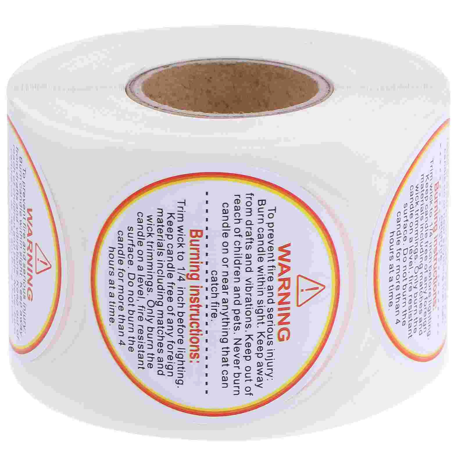 

Candle Stickers Warning Labels Jar Decal Melt Container Melting Safety Making Wax Sticker