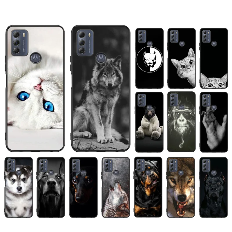 

Cat Wolf Dog Lion Tiger Bear Animal Phone Case for Motorola Moto G9 Plus G7 G8 Play G7 Power G100 G20 G60 One Action Macro