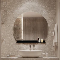 wall large vanity bathroom mirror smart decor shelf touch makeup shower led mirrors with lights nordic modern espejo bath mirror