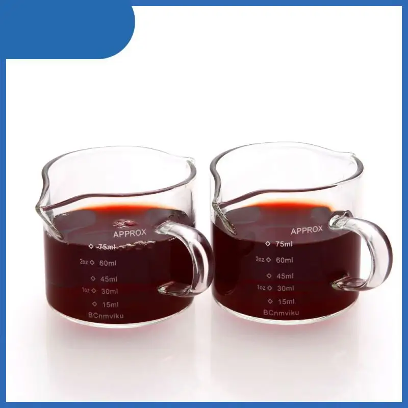 

Прозрачная мерная чашка, кофейные принадлежности с зеркальной фотографией молока 2023, стеклянная мерная чашка с двойным ртом, мерная чашка, ...