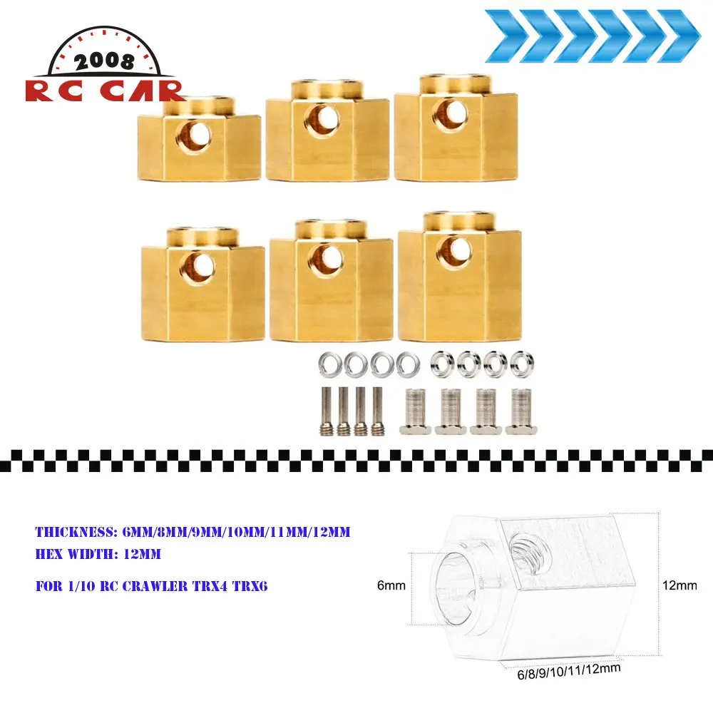 

1/10 Brass Wheel Hex Extended Adapter for TRAXXAS TRX4 T6 G63