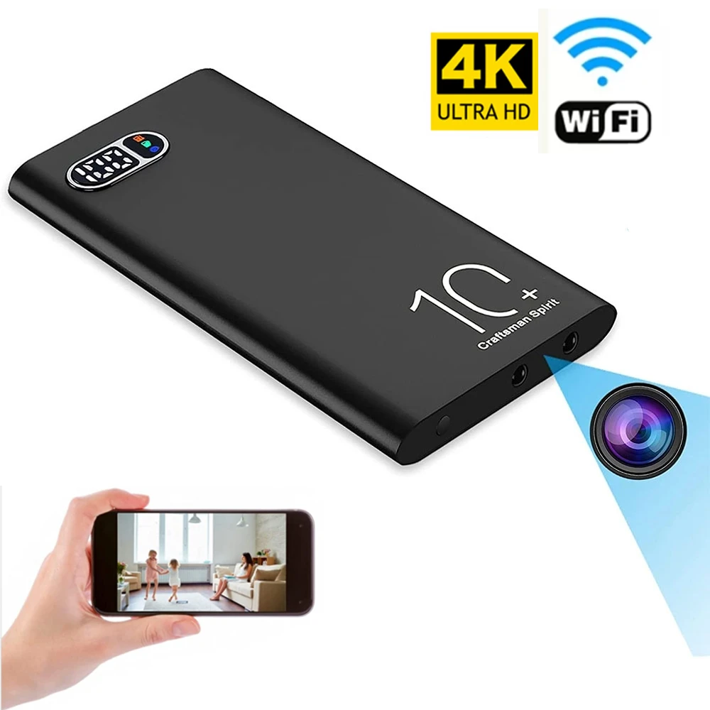Enlarge 4K  WiFi Power Bank Mini Camera 10000mAh Secret Charger Video Camera Night Vision Camcorder Motion Detection Invisible Recorder