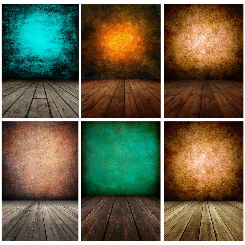 

SHUOZHIKE Art Fabric Retro Wood Plank Vintage Baby Portrait Photography Backdrops For Photo Studio Background Props LFG-01