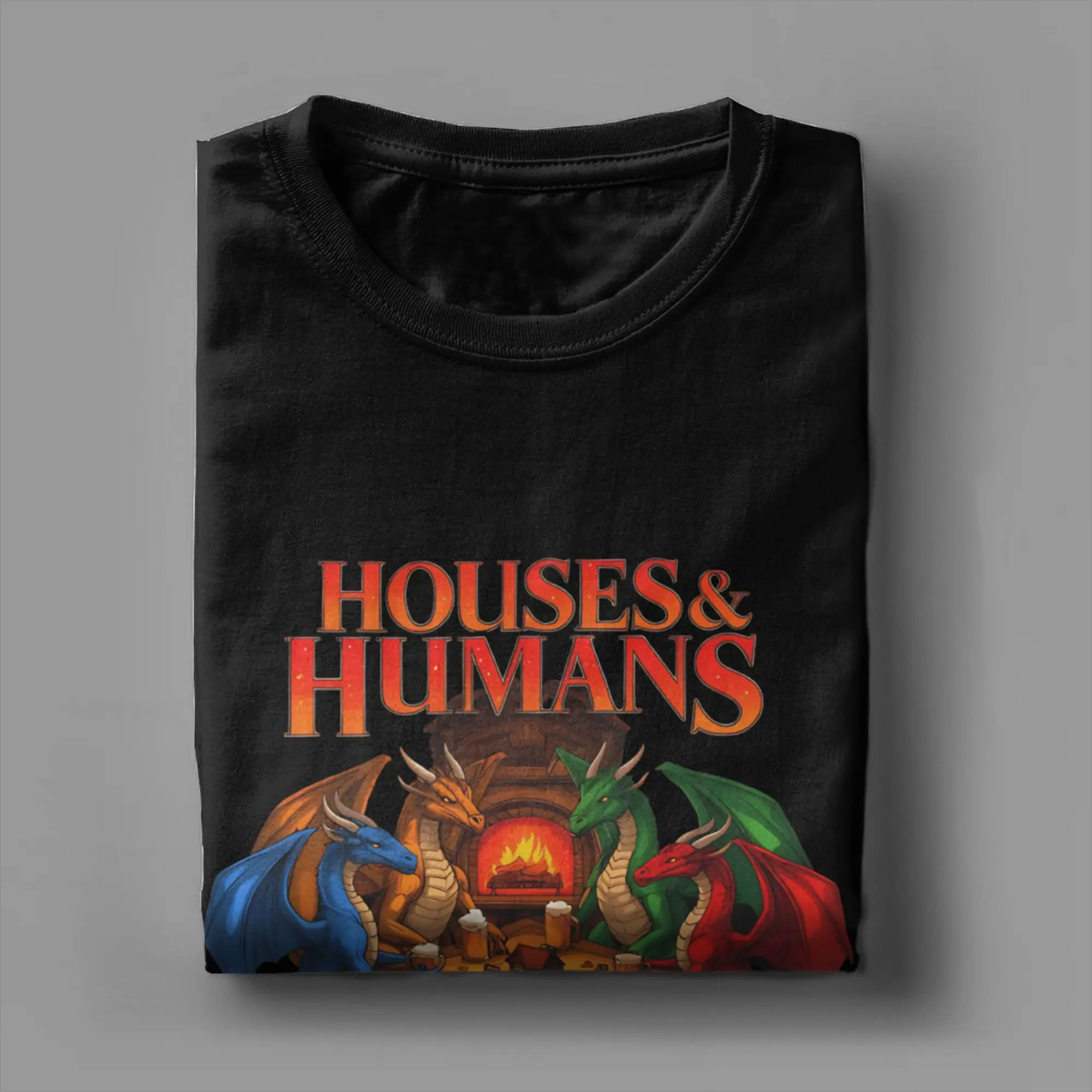 Фото Футболка Streetwear Houses And Humans Tavern Night, мужская футболка из 100% хлопка с короткими рукавами и круглым вырезом, летние топы №4