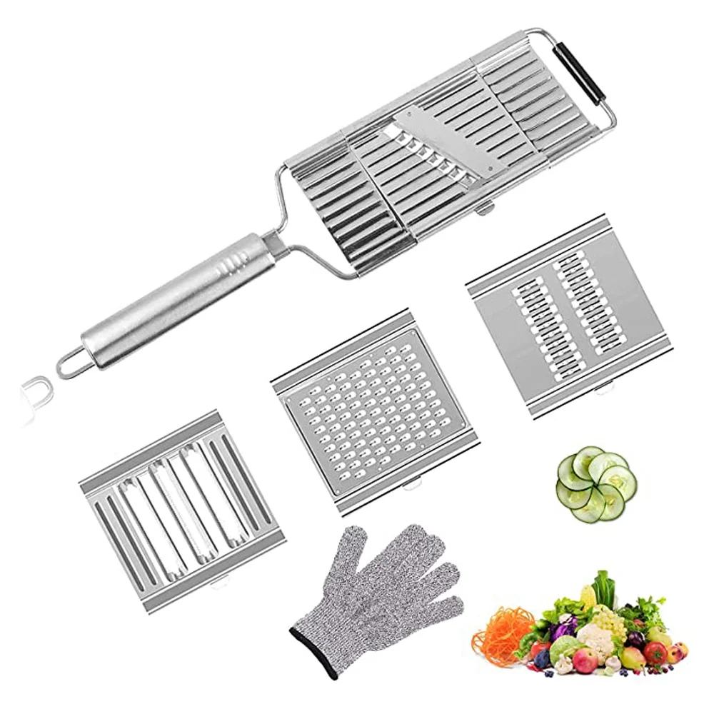 

Multi-Purpose Vegetable Slicer Stainless Steel Shredder Cutter Grater Slicer Handheld Slicer Grater for Kitchen Veggie FruitTool