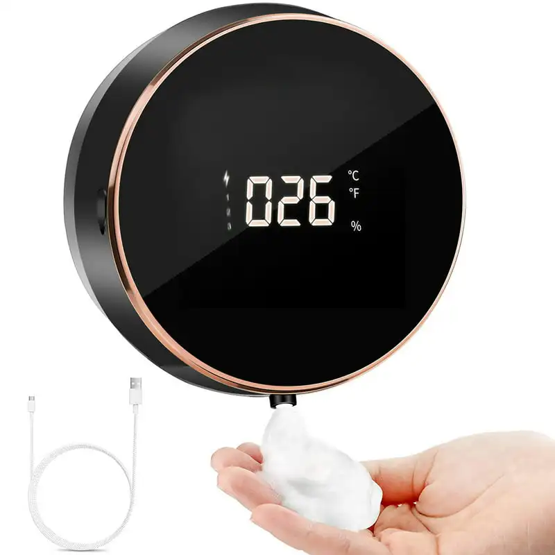 

Mounted Automatic Soap Dispenser with 3 Levels Adjustable Smart Sensor IPX5 Waterproof USB Rechargeable for Bathroom Hotel Resta