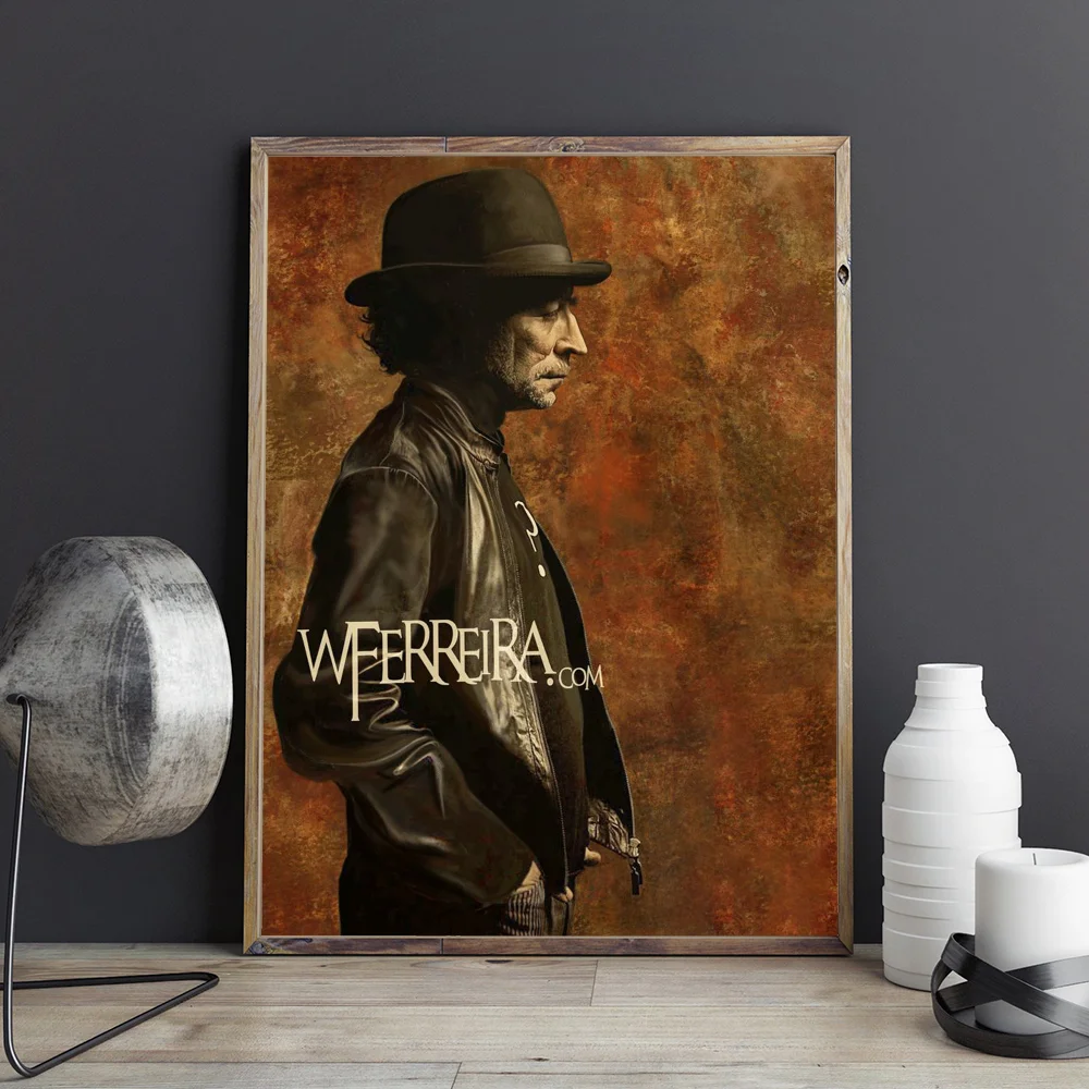 Joaquin Sabina Musician Whitepaper Poster Waterproof Paper Sticker Coffee House Bar Aesthetic Art Wall Painting