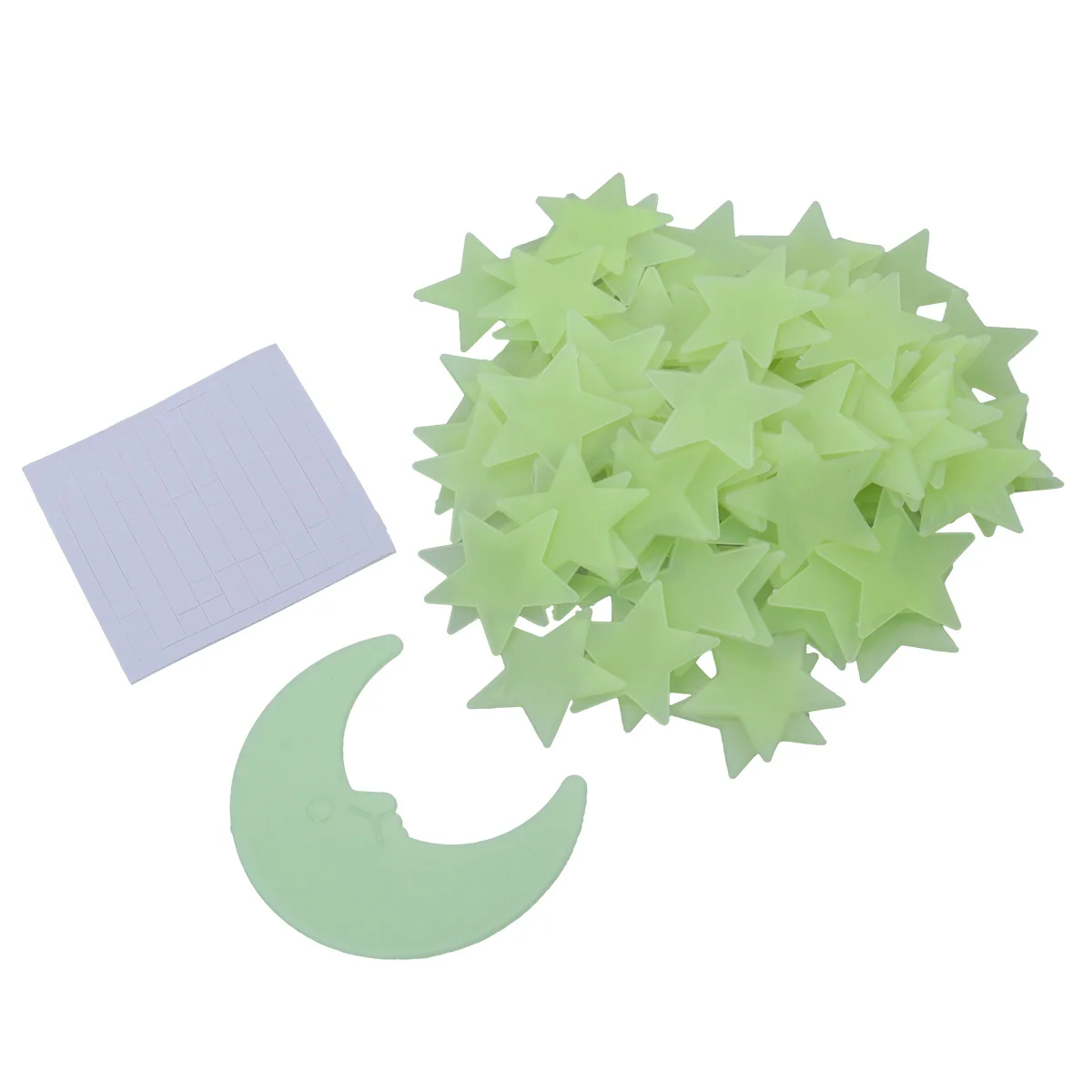 

101pcs Star Moon 3D Glowing Wall Sticker for Ceiling Glow in The Dark Wall Decals for Kids Nursery Rooms Bedroom Christmas