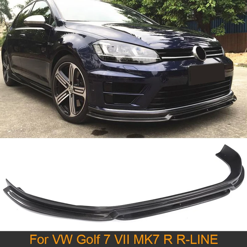 

Carbon Fiber Front Bumper Lip Spoiler For Volkswagen VW Golf 7 VII MK7 R R-LINE Hatchback 2014-2016 Non Standard Front Lip Chin