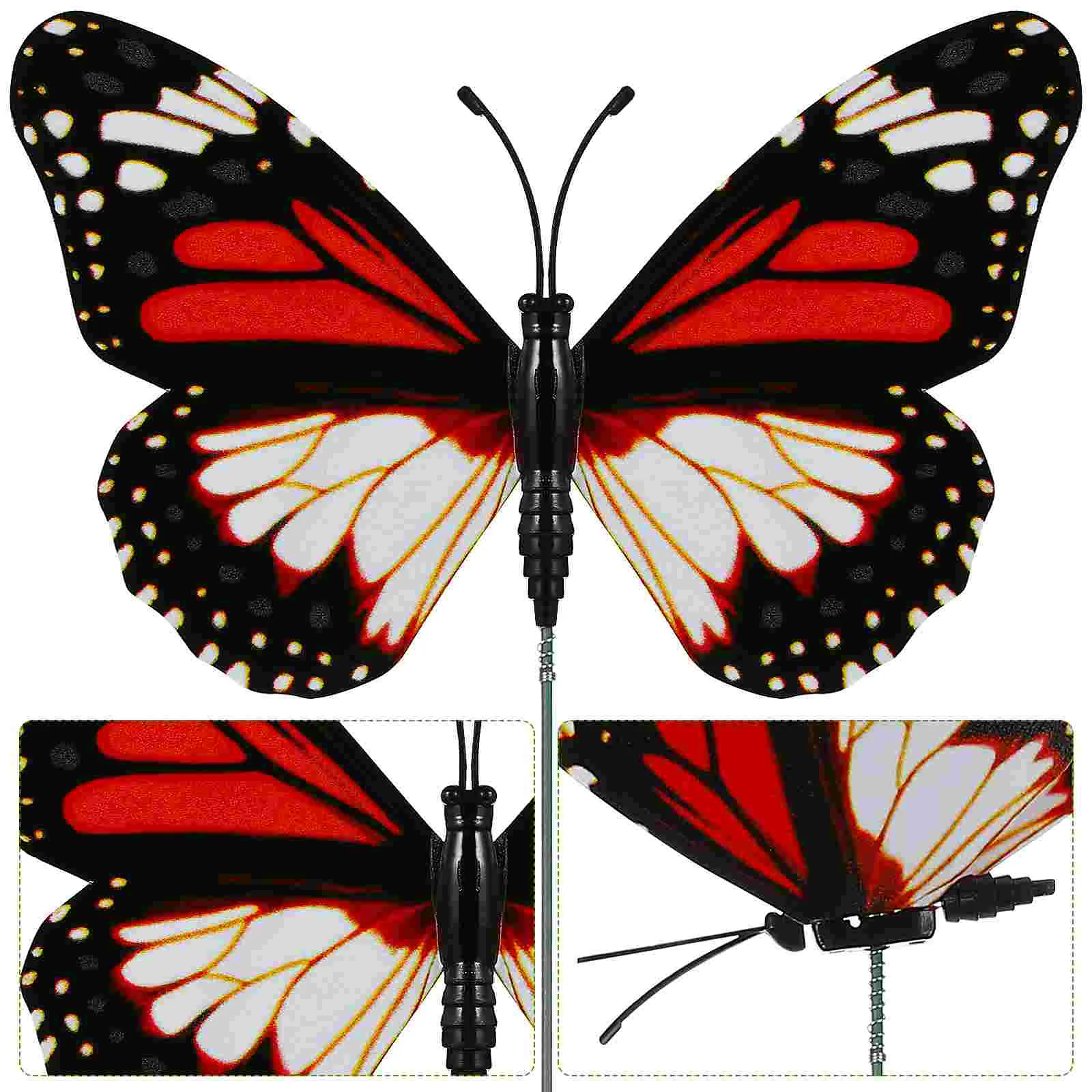 

30 Pcs Decorate Butterfly Accessories Floral Curtainations Garden Stake Pvc Decorative Stakes