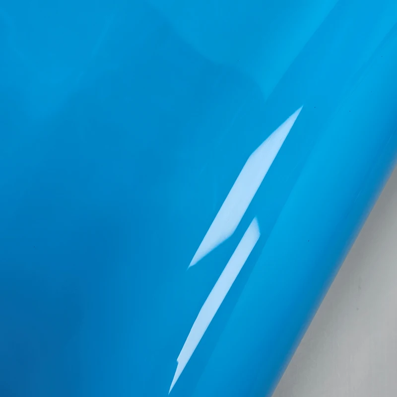 Глянцевая синяя клейкая виниловая пленка для мороженого автомобильные наклейки