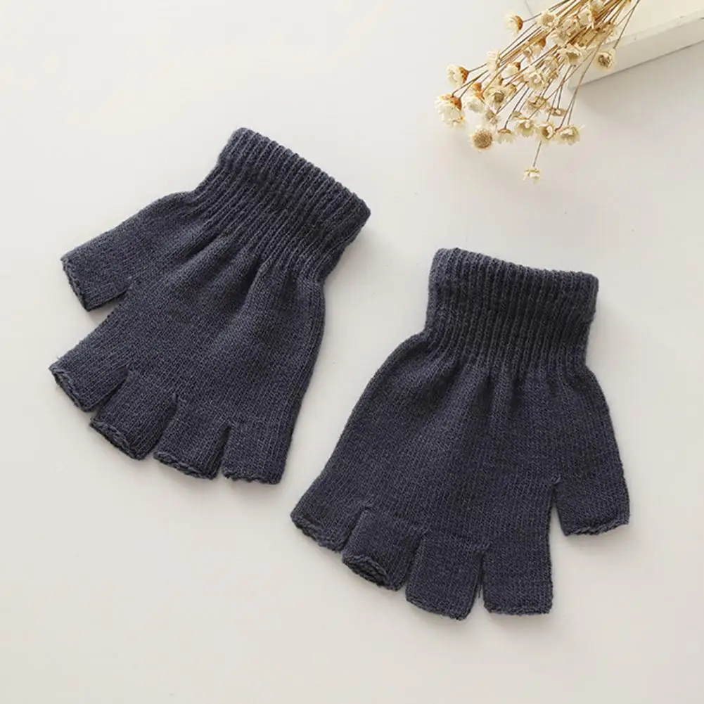 

1 Pair Sport Gloves Lint Free Half-finger Gloves Thermal Sport Gloves