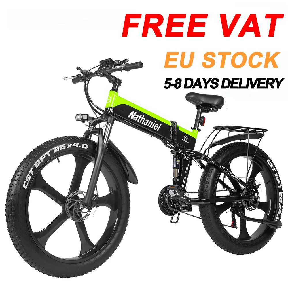 Folding Electric Bicycle Mens Mountain Bike 48V 1000w ebike Snow Electric Bike 26inch 4.0 Fat Bike Max 40km/h Cycling E Bike