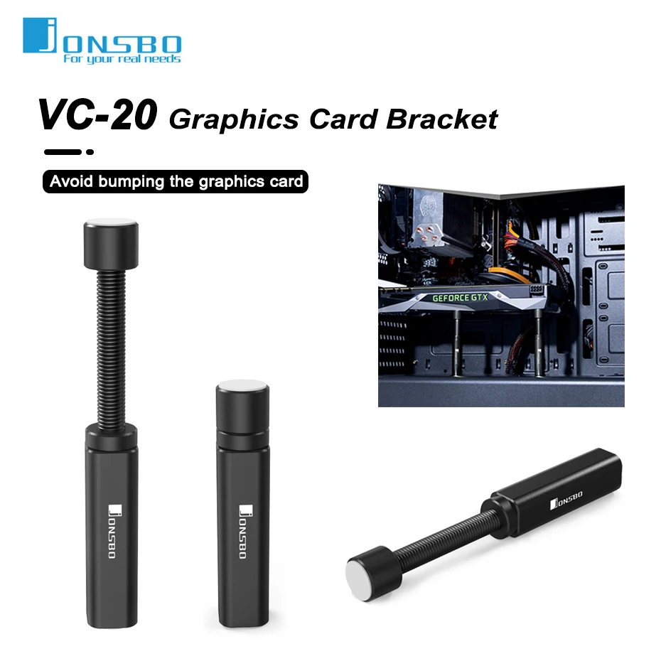 

Jonsbo VC-20 Mini Plus Telescopic Graphics Card Holder Aluminum Alloy Stand GPU Support ITX MATX PC Case Video Cards Bracket
