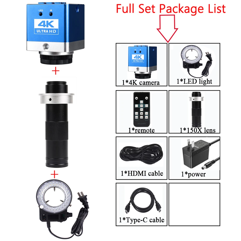 

YIZHAN 4K UHD промышленная камера для микроскопа