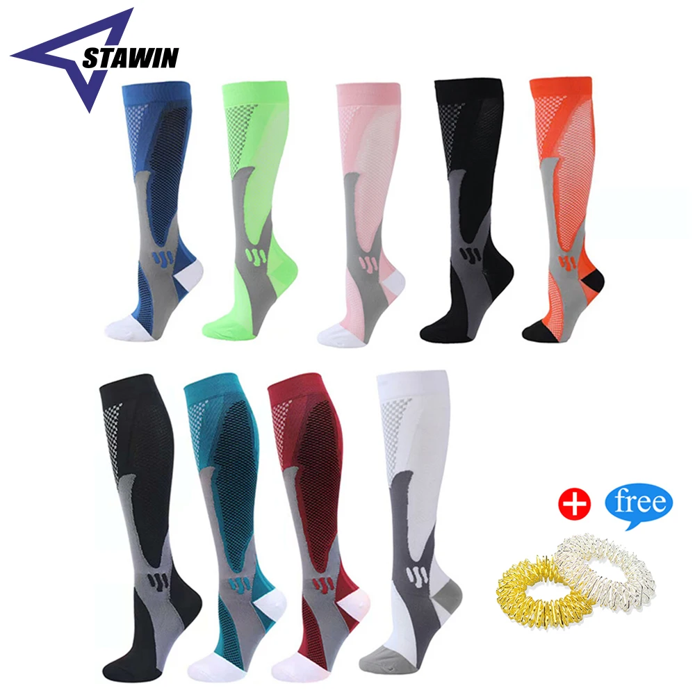 Купи 1 Pair Compression Socks Nylon Medical Nursing Stockings Specializes Outdoor Cycling Fast-drying Breathable Adult Sports Socks за 524 рублей в магазине AliExpress