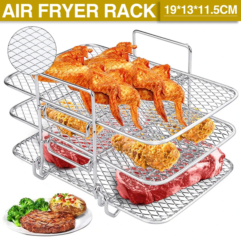 

Прочная стойка для фритюрницы, многоуровневые стеллажи для дегидратора из нержавеющей стали, стойки для готовки на пару, кухонные принадле...