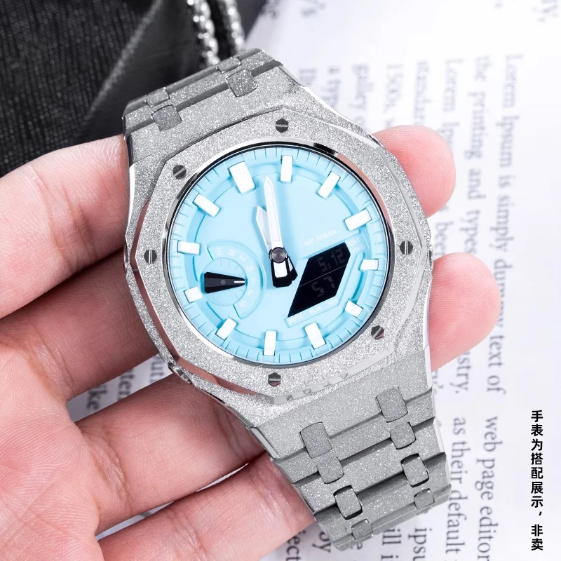 Фото Детали для часов с циферблатом DIY для Casio GA-2100 GA-2110 GA2100, комплект модификации циферблата, сетка для модификации, солнечный бюст, металлические модные аксессуары №5
