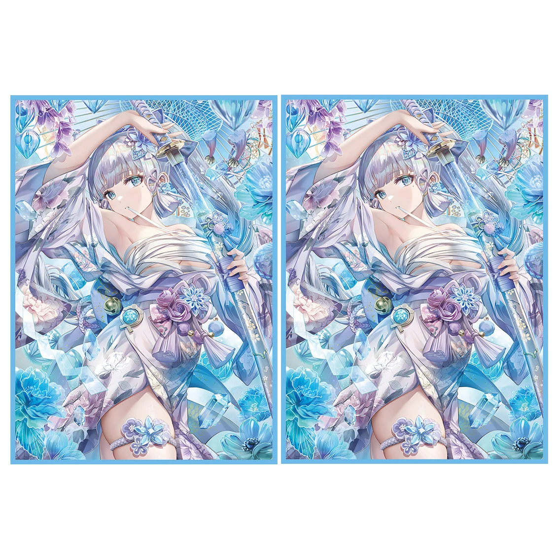 Лазерный топ-погрузчик 50ct рукава для торговых карт аниме защитный экран