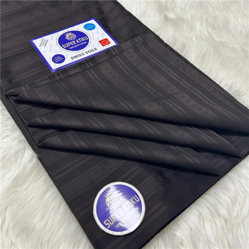 

5 Yards African Fabrics Soft Atiku Fabric For Men Suit Making Swiss Material 100% Cotton Fabrics For Clothes Sewing Wedding Part