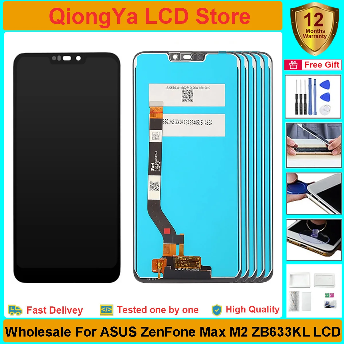 

3/5 Pieces Wholesale Display For Asus ZenFone Max M2 ZB633KL ZB632KL X01AD With Frame LCD and Touch Screen Digitizer Assembly