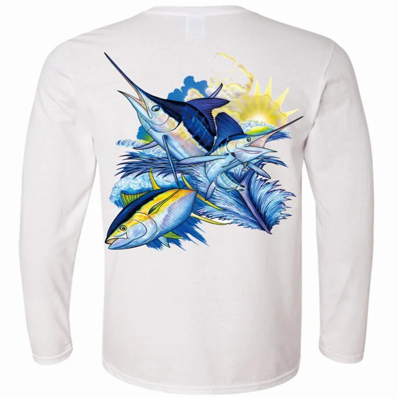 

Custom Professional Made Sublimation breathable Tournament Long Sleeve Fishing Hoodie UPF50 Sunblock Shirt with