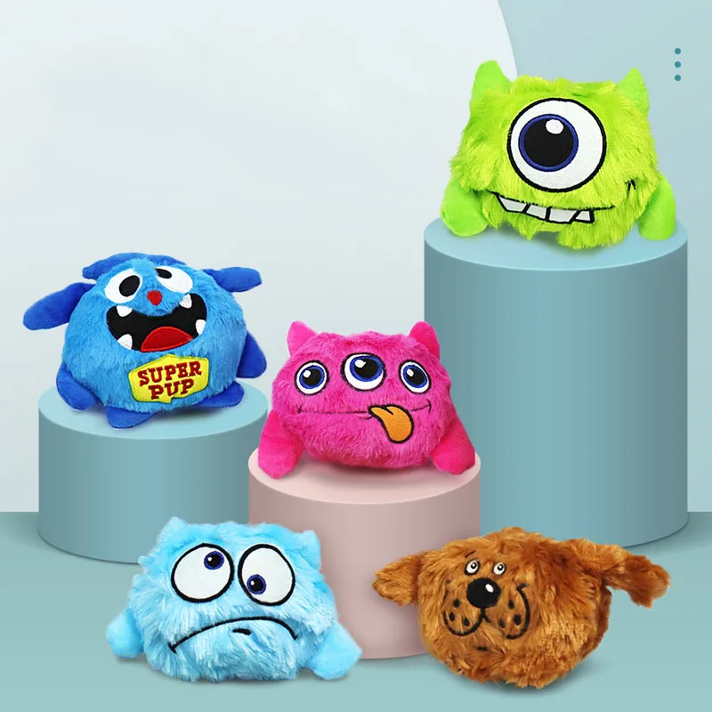 

Toy Dog Shaking Pet Toy Plush Ball Electronic Toys Electronic Sounds Interactive Bouncing Moving Puppy Giggle Monster Ball Dog