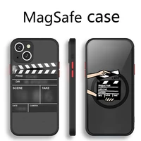 cool movie pallets fitted phone case transparent magsafe magnetic magnet for iphone 13 12 11 pro max mini wireless charging