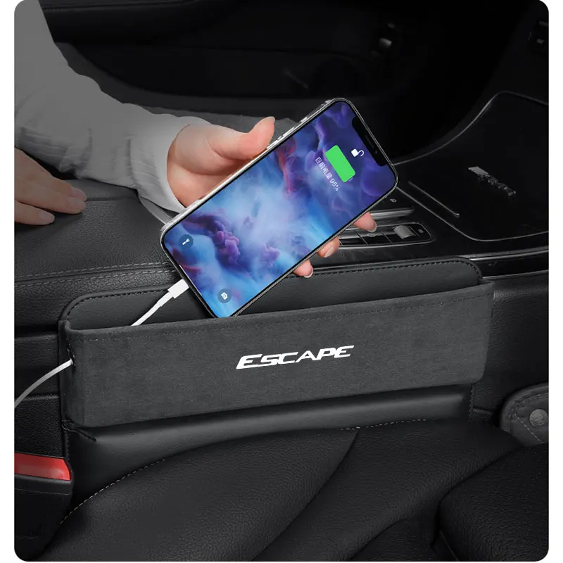 

Leather Car Seat Slit Gap Organizer Storage Box For Ford escape car accessories