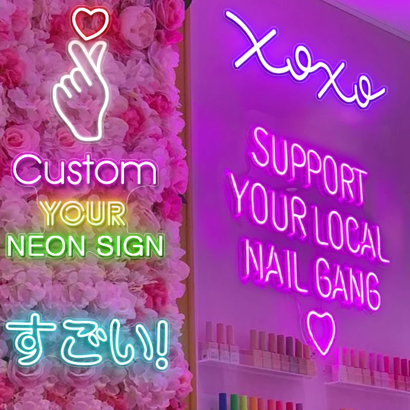 Custom Neon Sign Light Led Letters Wed Party Salon Logo Bar Shop Name Outdoor Waterproof Signs Dropshipping