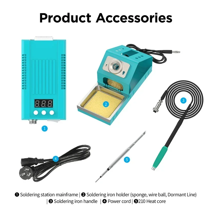 305-T210 Портативная прецизионная паяльная станция с 3 жалами встроенные паяльные