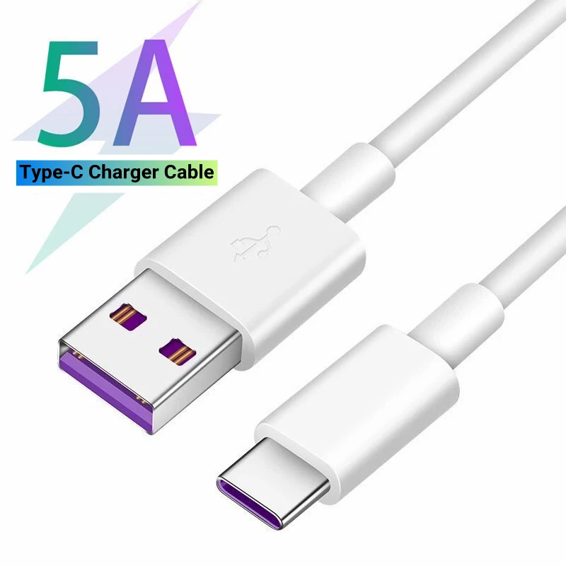 

Fast Charge 5A USB Type C Cable For Samsung S20 S9 S8 Xiaomi Huawei P30 Pro Mobile Phone Fast Charging Wire Data Charge Cable