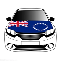 the cook islands flags car hood cover flags 3 3x5ft 100polyestercar bonnet banner