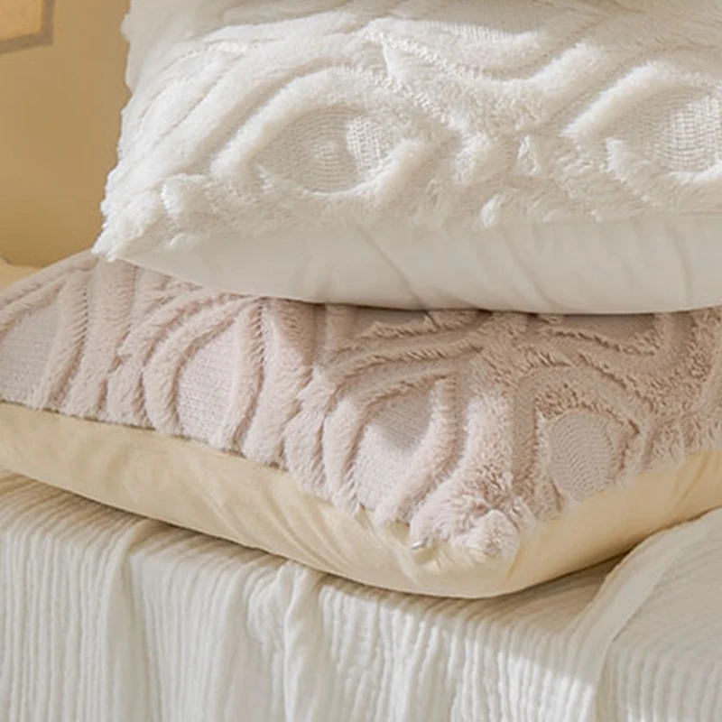 Мягкие плюшевые короткие бархатные декоративные наволочки в стиле бохо