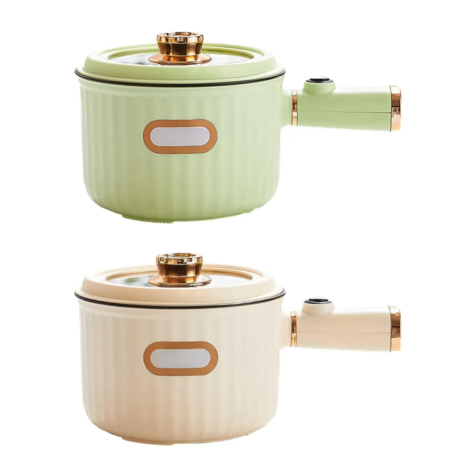 Hot Pot Nonstick Electric Cooker Dry Protection Multifunctional 1.6L Skillet for Soup Cooking Ramen Steak Dumpling