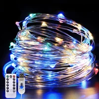 10m 5m led curtain garland usb power fairy lights festoon with remote new year garland led lights christmas decorations outdoor