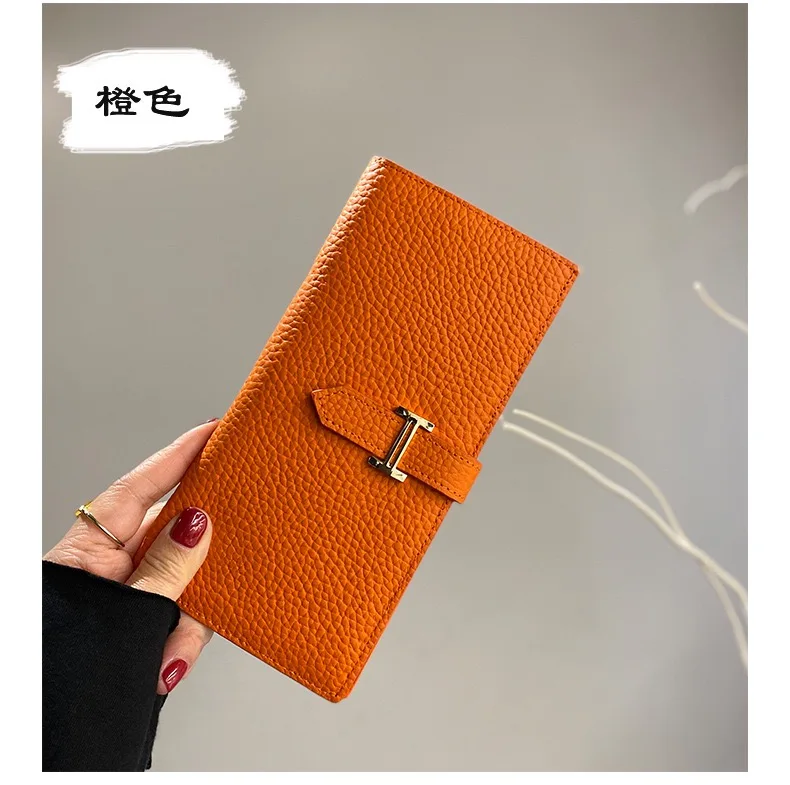

Leather wallet women multifunctional folding wallet
