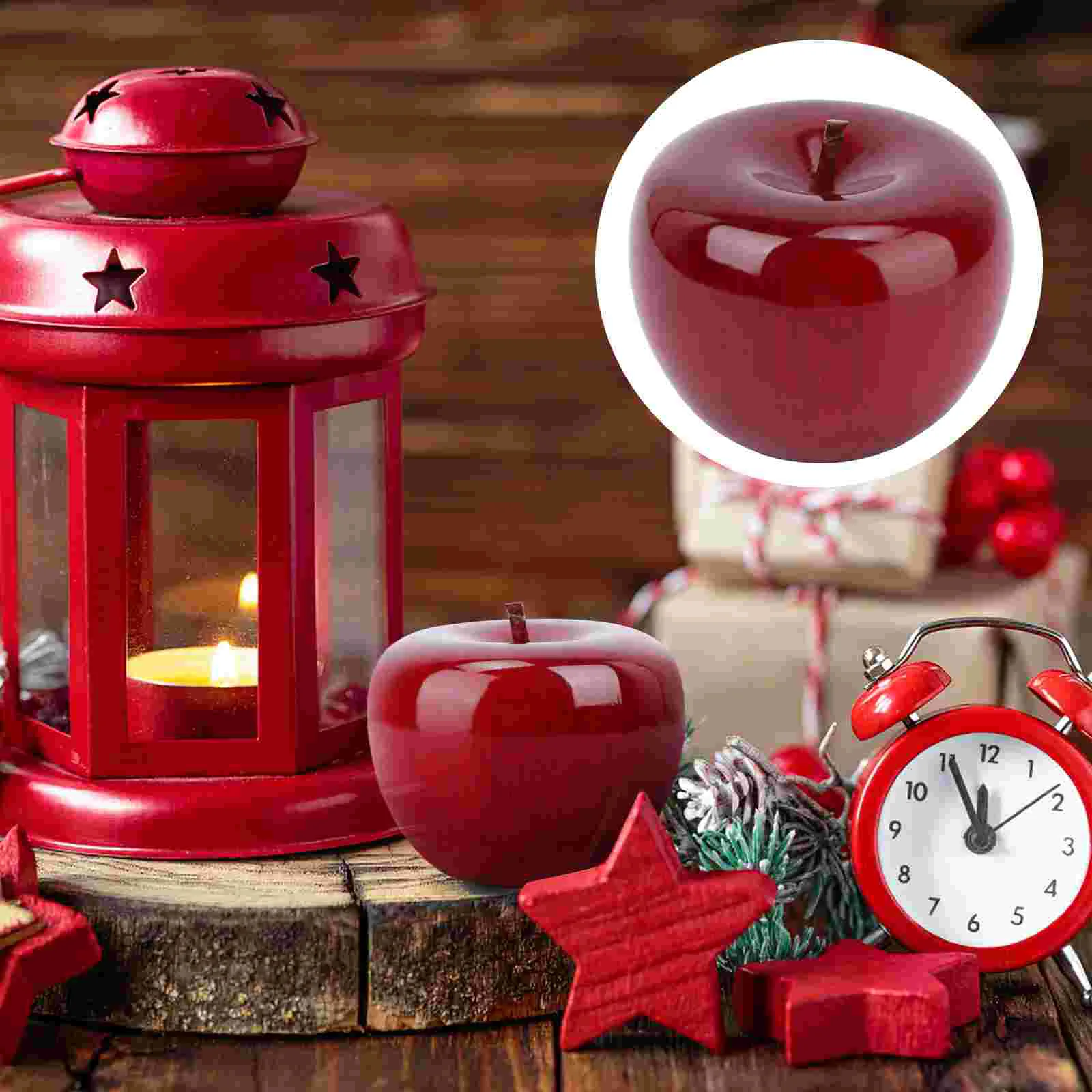 

Christmas Fruit Desktop Crystalstocking Gifts Paperweight Ornament Simulation Crafts Decor Sculpture Figurine Statue Craft