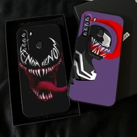 marvel venom cool phone case for samsung galaxy a01 a02 a10 a10s a20 a22 a31 4g 5g soft coque back funda liquid silicon black