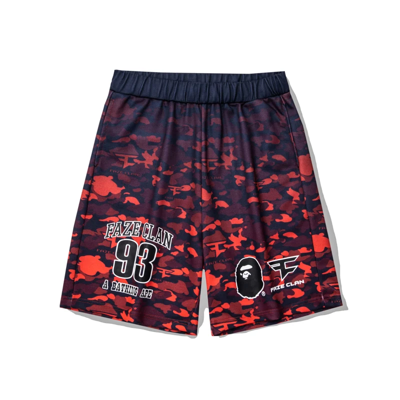 

Summer New Oversized Men's Shorts Couple Cotton Shark Head Camouflage Beach Pants Brand Casual Sweatpants