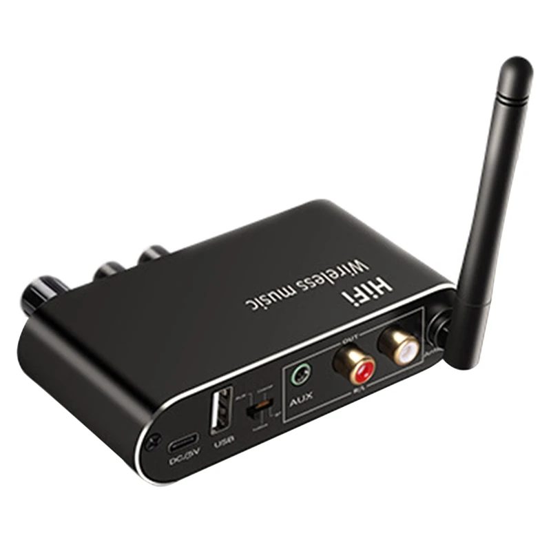 

3 in 1 HIFI DAC Digital Audio to Analog Audio Converter Bluetooth Receiver&Transmitter 3.5MM AUX Coaxial Optical Fiber