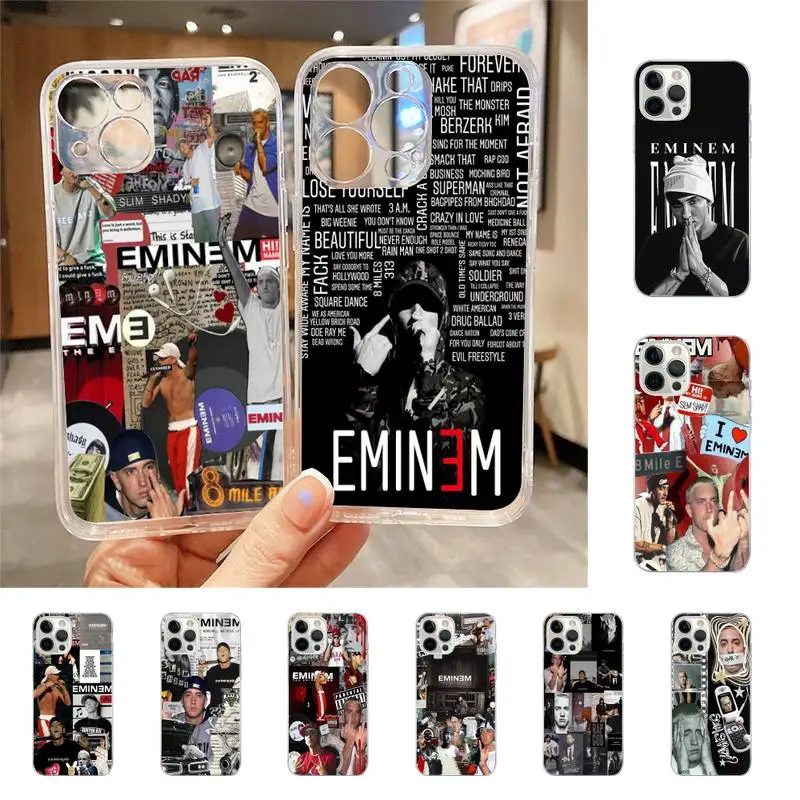 

Hop Rapper Eminem Phone Case For Iphone 7 8 Plus X Xr Xs 11 12 13 Se2020 Mini Mobile Iphones 14 Pro Max Case