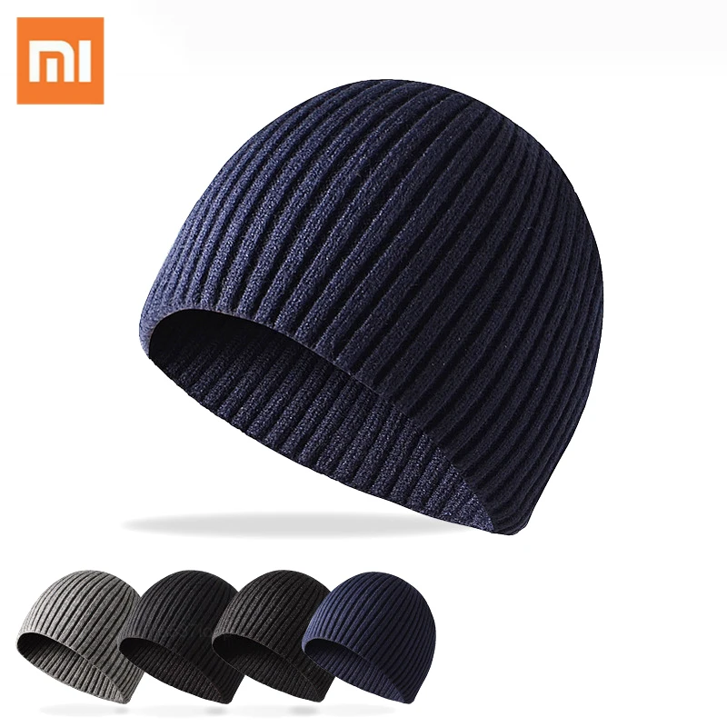

Xiaomi Winter Warm Knitted Beanies Male Outdoor Sport Windproof Hedging Caps Comforable Soft Hiking Cycling Skullies Beanies Hat