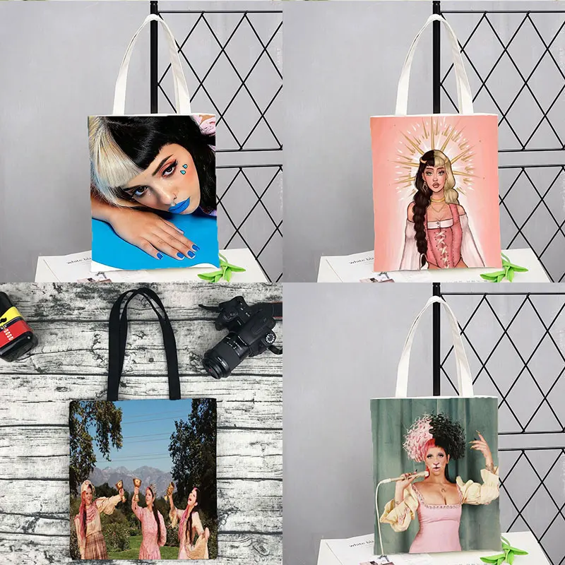 

melanie martinez Print Women Canvas Shoulder Bag Casual Handbag Tote Bag Reusable Large Capacity Cotton Shopping Beach Bag