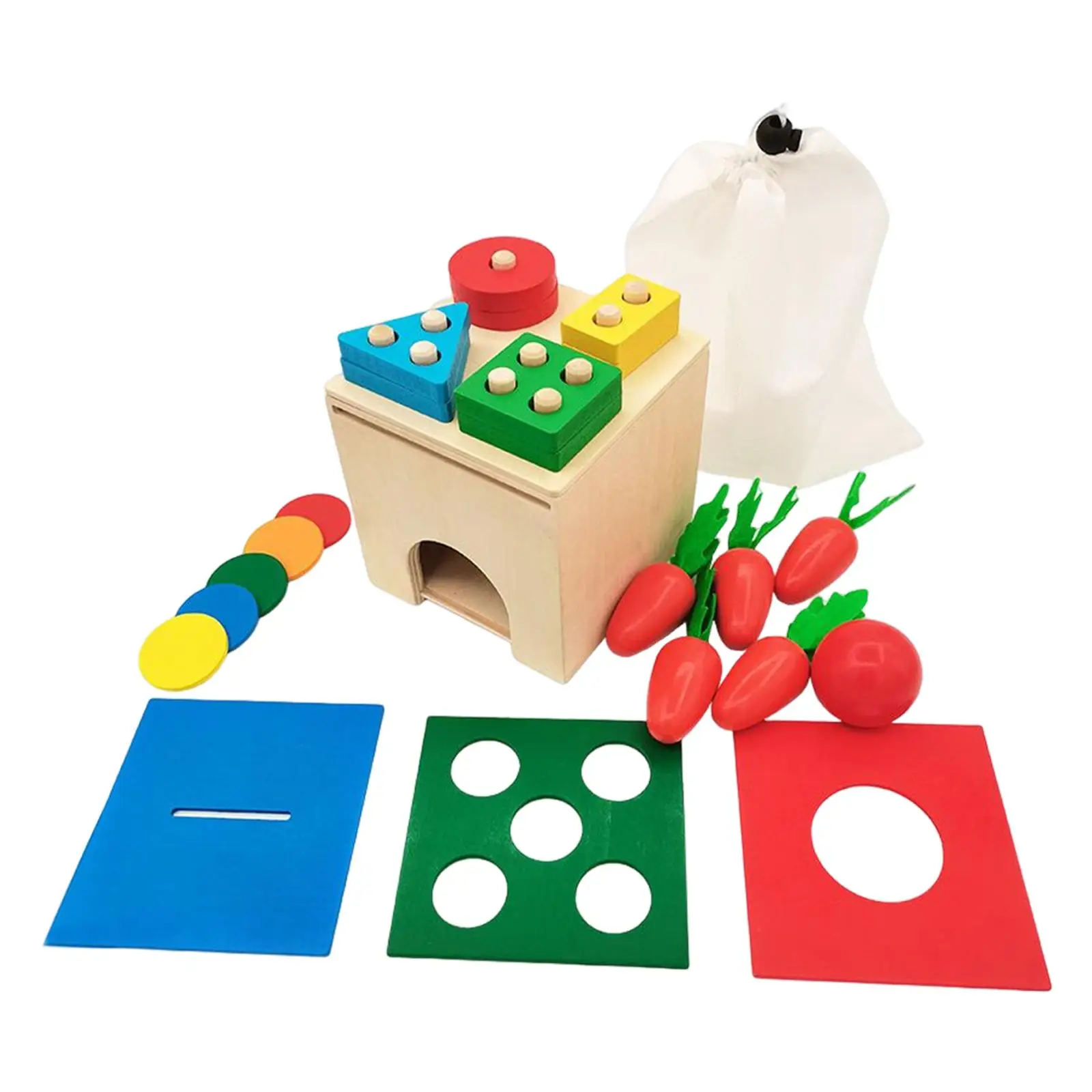 

Montessori Toys Wooden Sorting Puzzles Preschool Learning for Teaching Gift