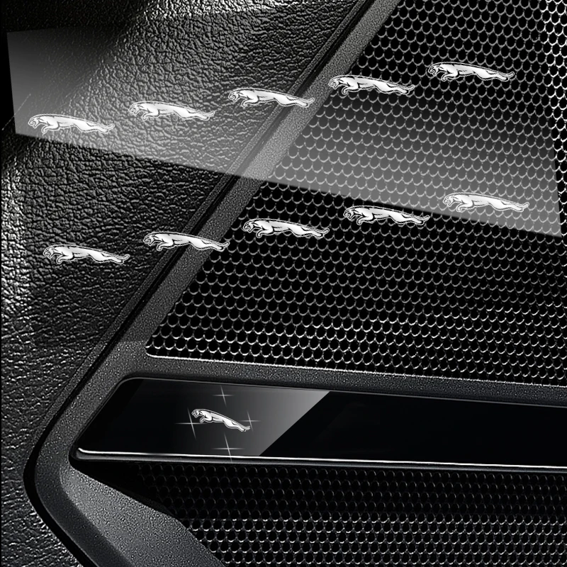 

10pcs 3D Stickers Decal Car Logo Stickers Auto for Jaguar F-TYPE F-PACE E-PACE I-PACE XF XE XJ X-Type Car Accessories Decoration
